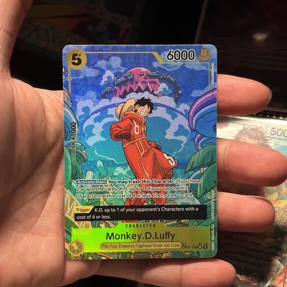 Onepiece Trading Card - Red and Blue Design